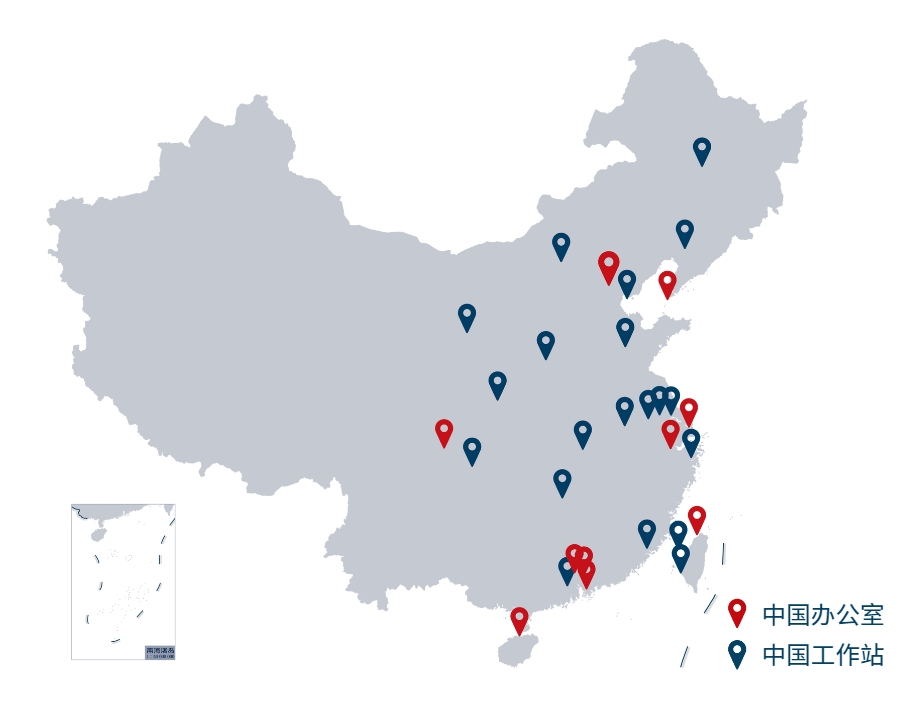 中国业务分布图